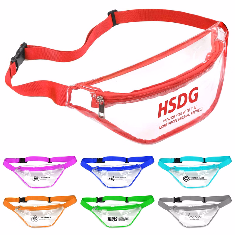 Clear PVC Waist Sling Crossbody Bag