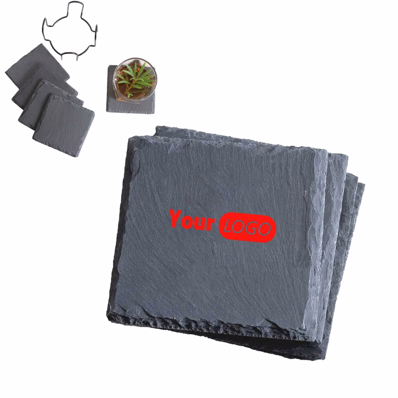 Engraved Square Slate Table Mat