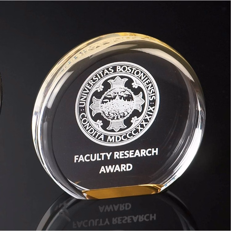 4" Diameter Gold Reflective Acrylic Award