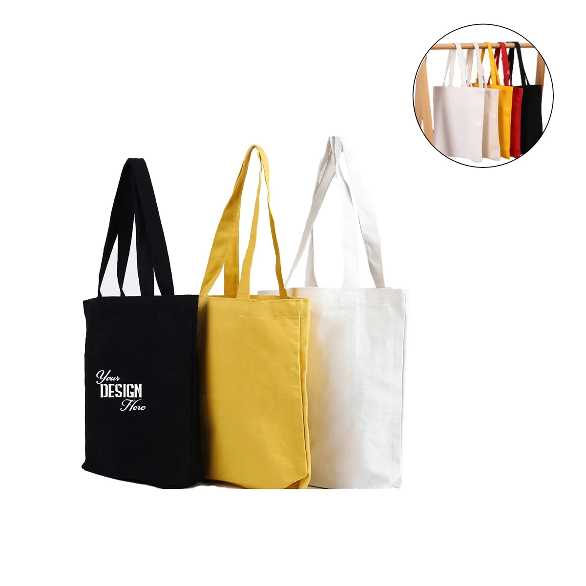 Custom Canvas Shopping Tote Bag, custom tote bag with logo imprint 1