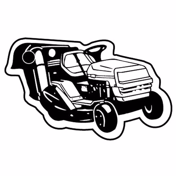 Tractor Mower 5 Key Tag - Spot Color