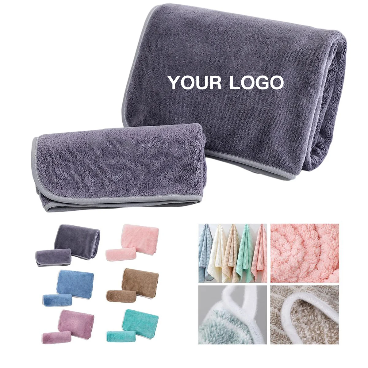 Plush Gym Towel with Laser Engraved Logo 1
