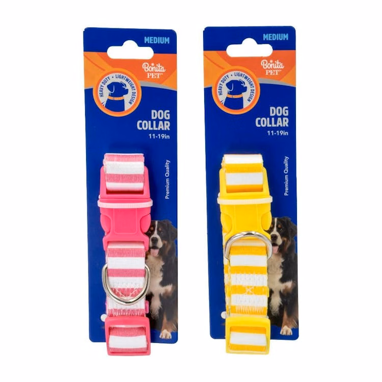 Striped Dog Collars - Medium Assorted