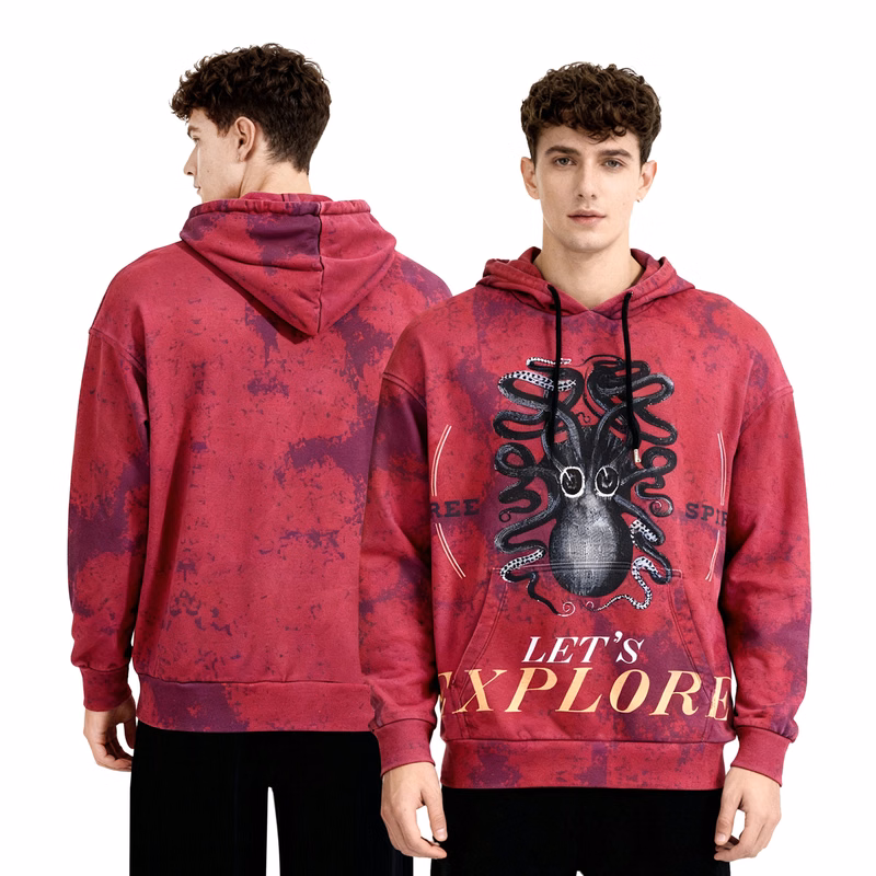 8oz Unisex Full Color Digital Print Pullover Hoodie With Pocket