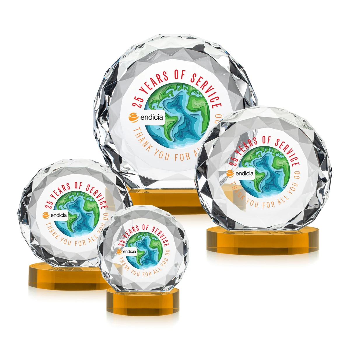 Seville VividPrint™ Award on Alberton Base - Amber 1