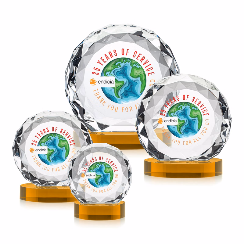 Seville VividPrint™ Award on Alberton Base - Amber