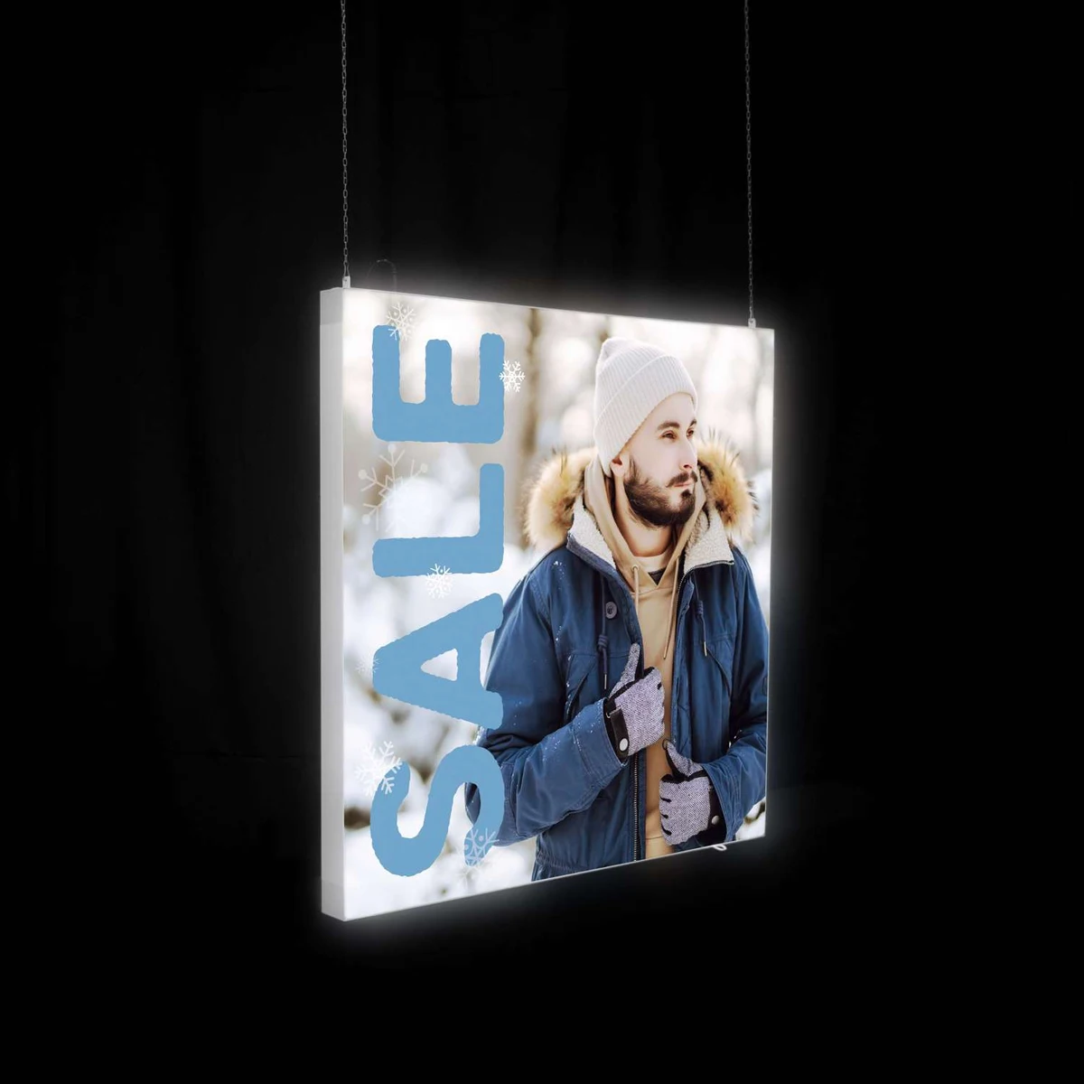 36" x 36" Aerial SEG Glo Ceiling-Mounted Kit 1