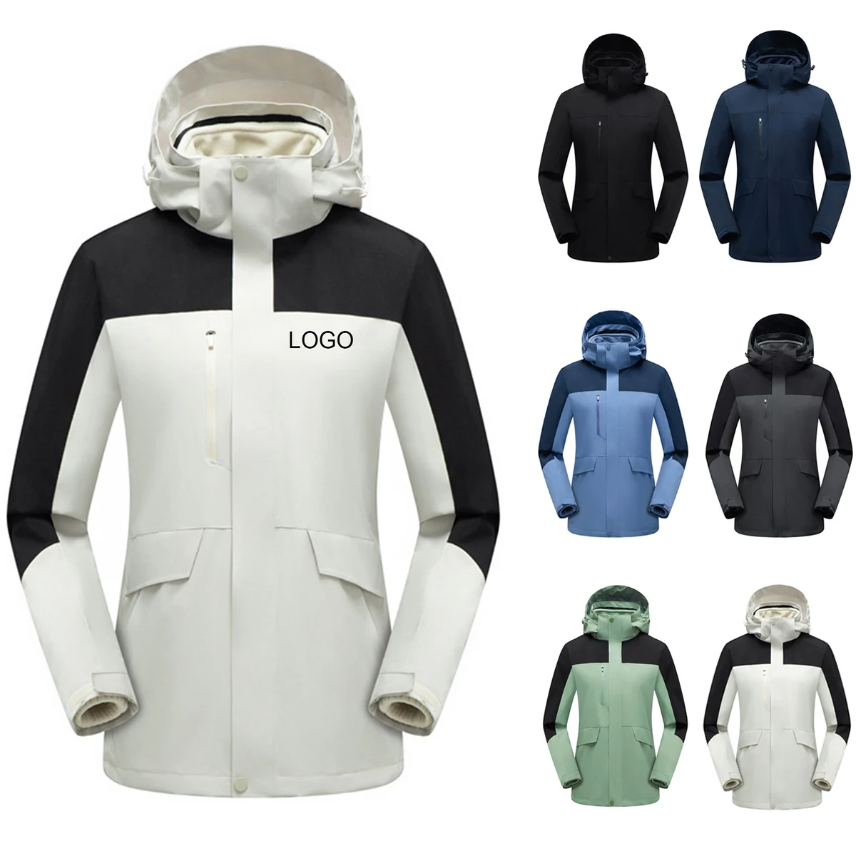2 Piece Winter Waterproof Hooded Jacket 1