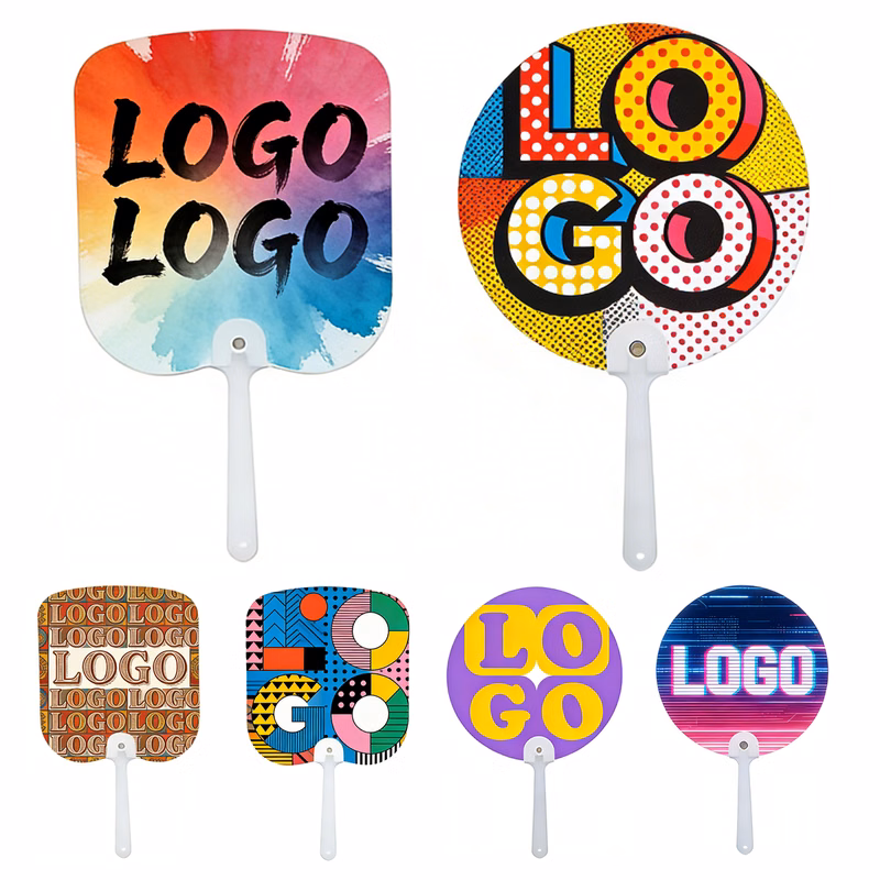 Double-Sided Full-Color Printed Plastic Fan