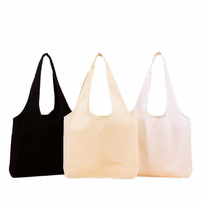 Multicolor Cotton Canvas Tote Bag With Durable Handles