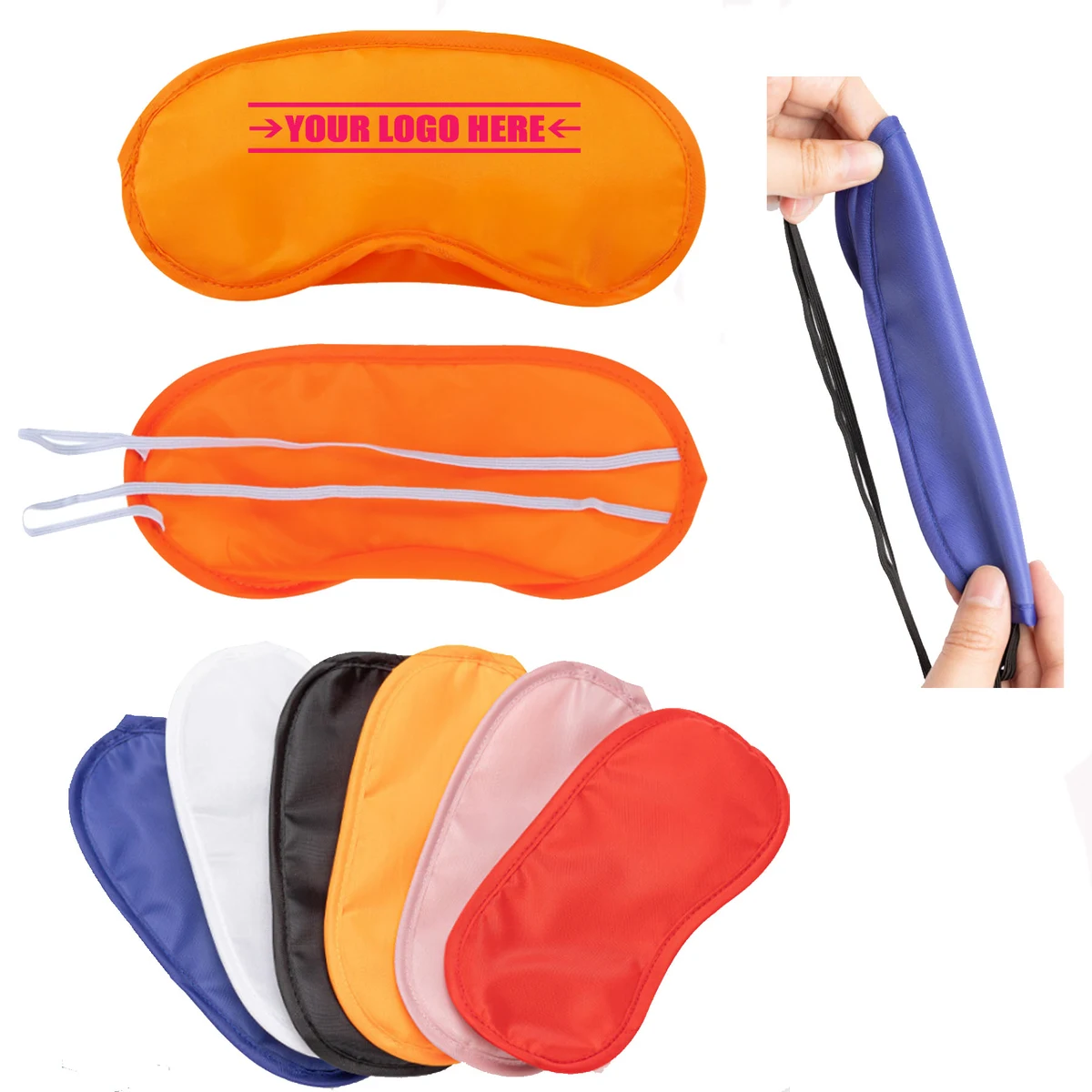Polyester Imitation Silk Sleep Visor Eye Mask 1