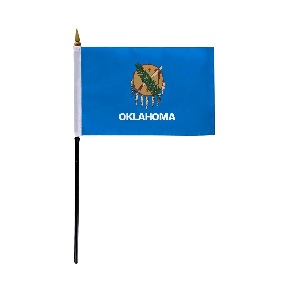4"x6" & 12"x18'' Oklahoma ePoly Printed Stick Flags 1