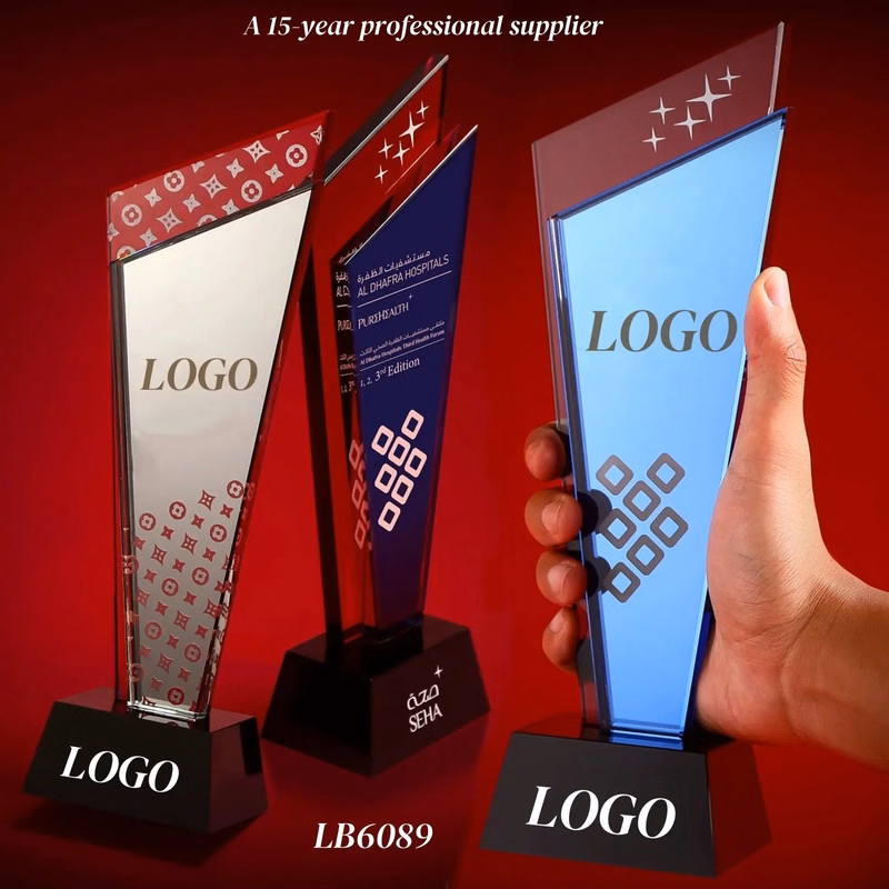Engraved Crystal Award Appreciation Trophy
