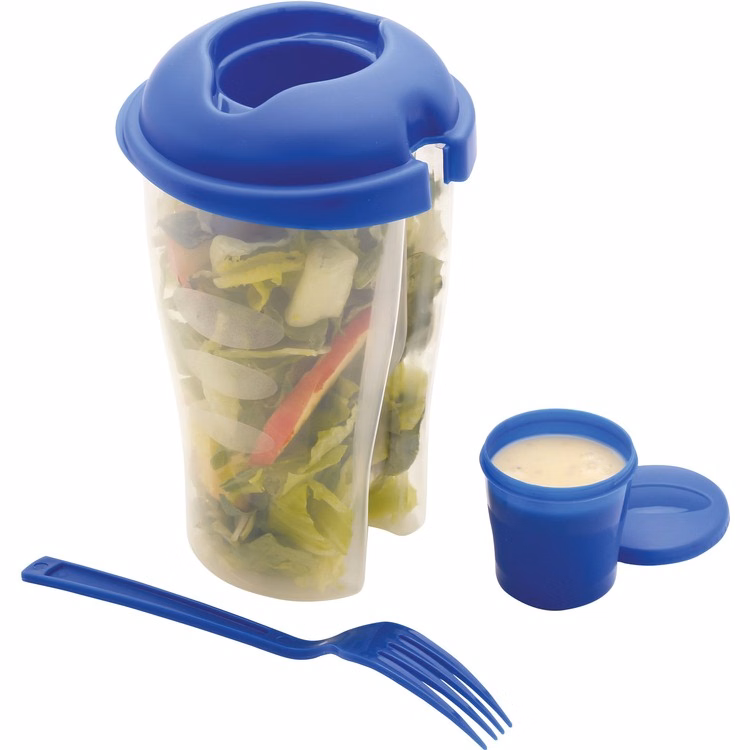 24 Oz. Salad Buddy Salad Shaker w/Dressing Cup & Fork