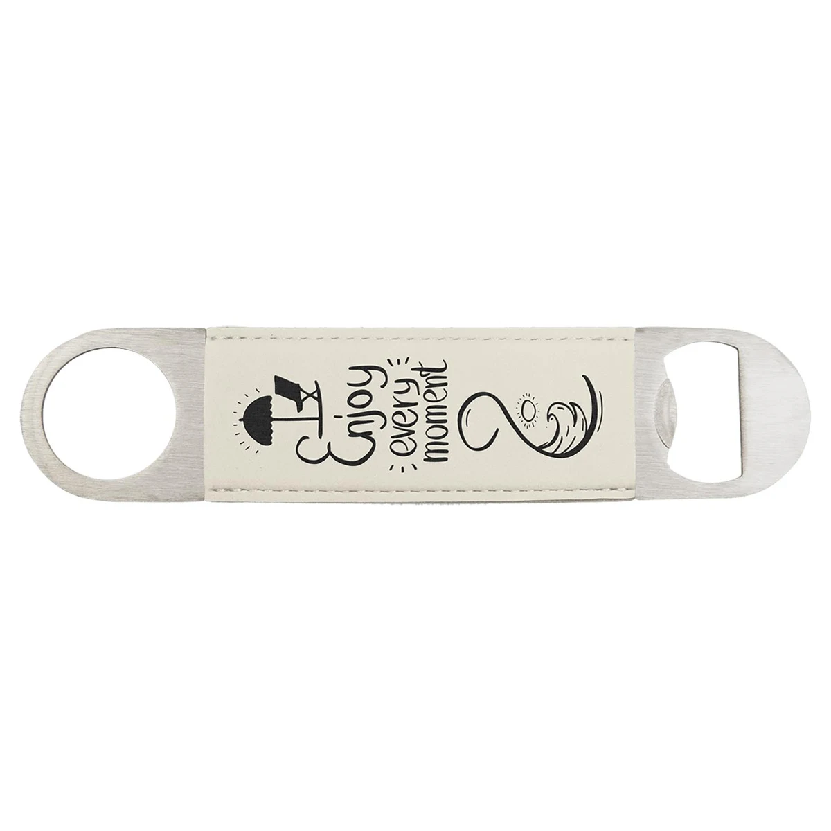 1 1/2" x 7" Laserable Leatherette Bottle Opener 1