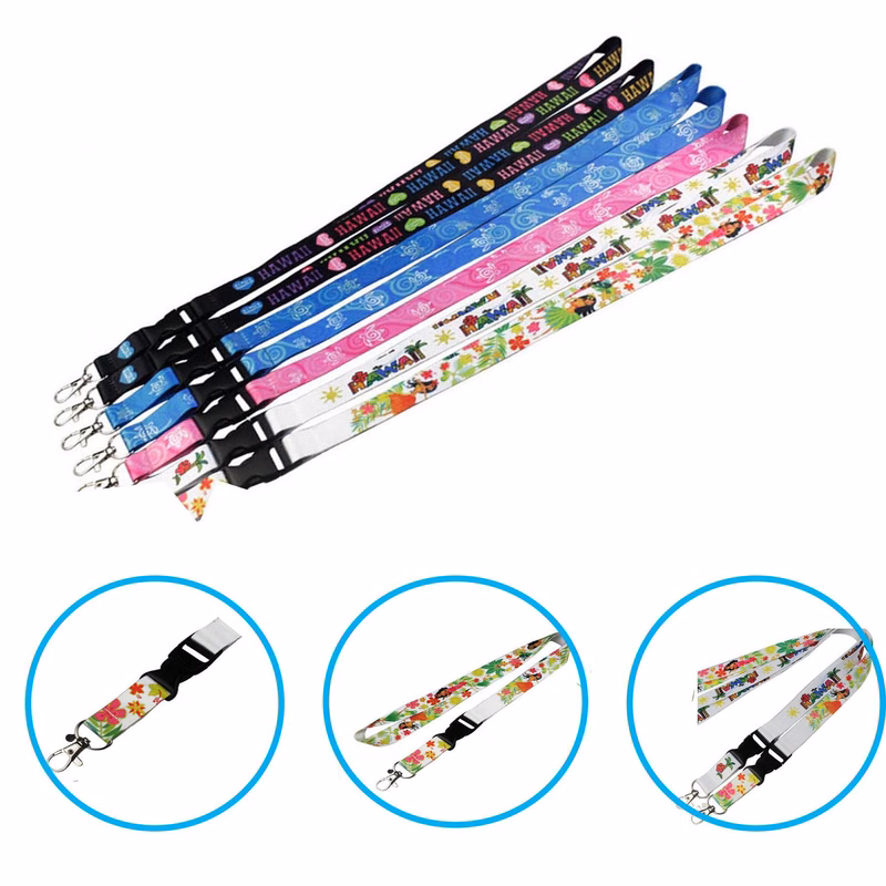 3/4" Work Card Lanyards with Safety Breakaway & Buckle Release