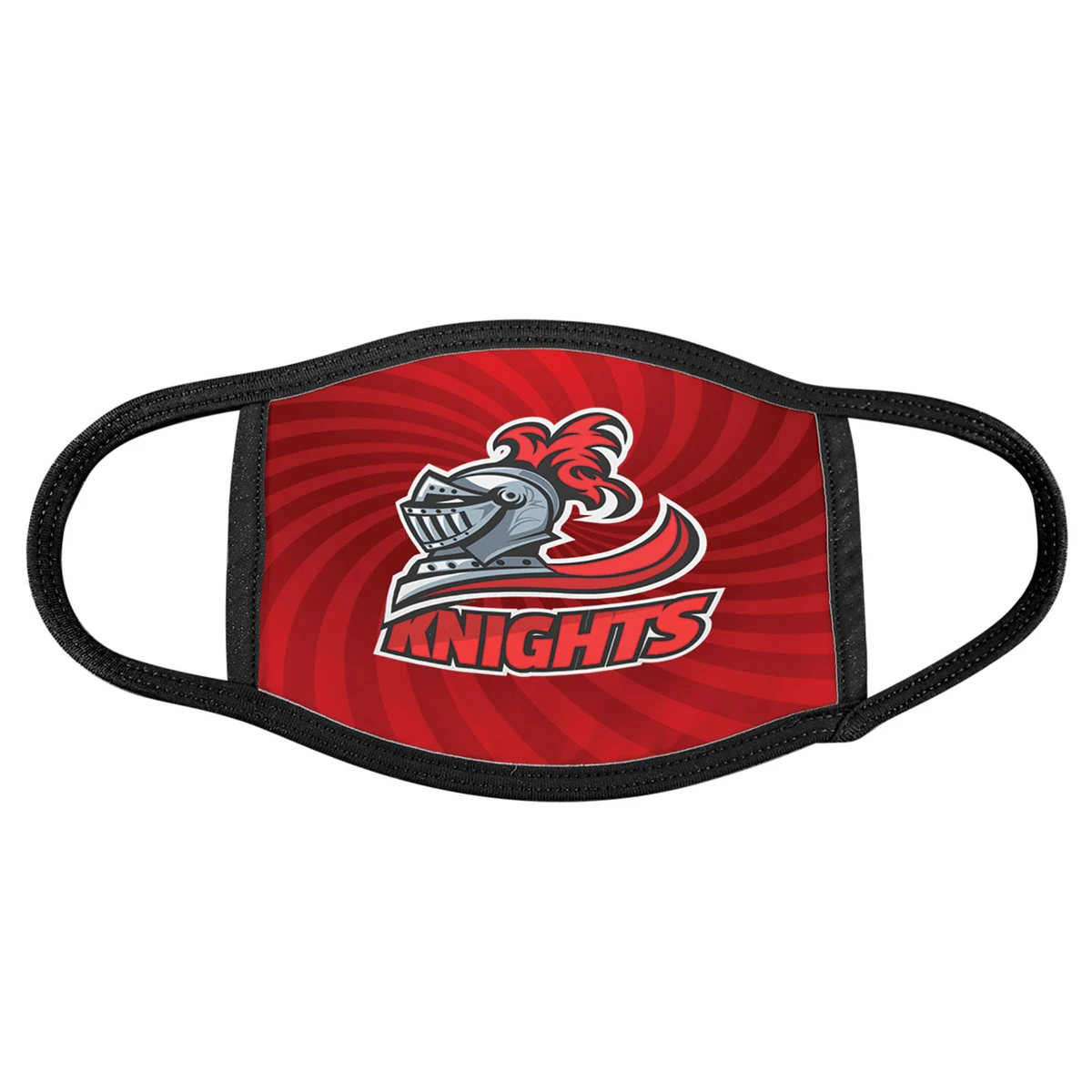Sublimated Large Face Mask with Black Trim 1