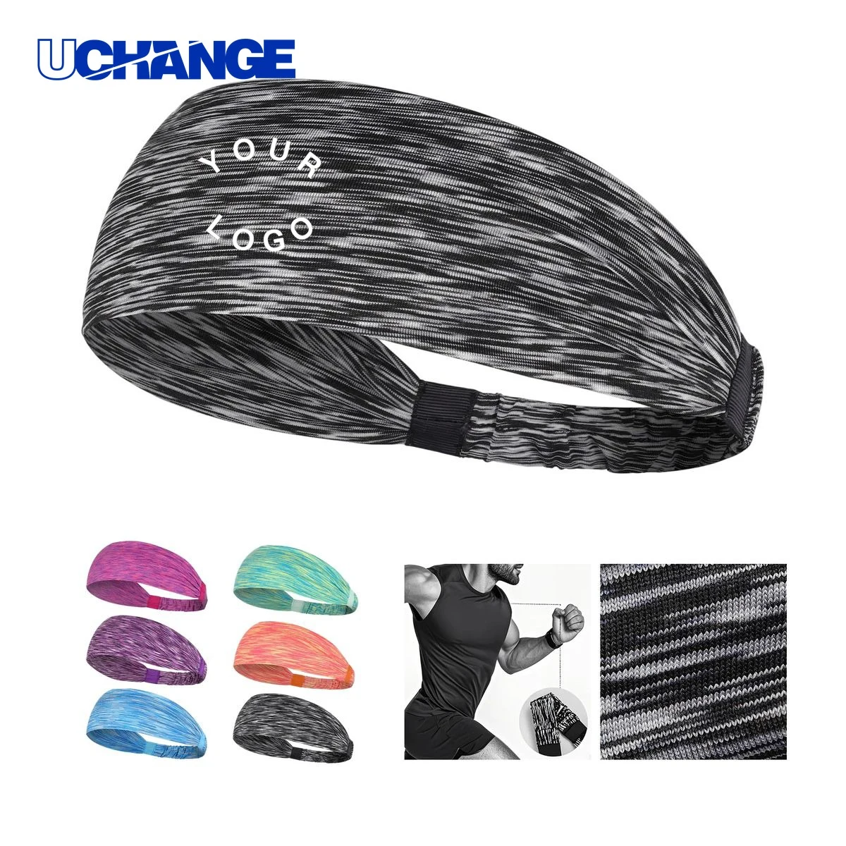 Soft Quick-Drying Workout Headband Band for Fitness Training 1