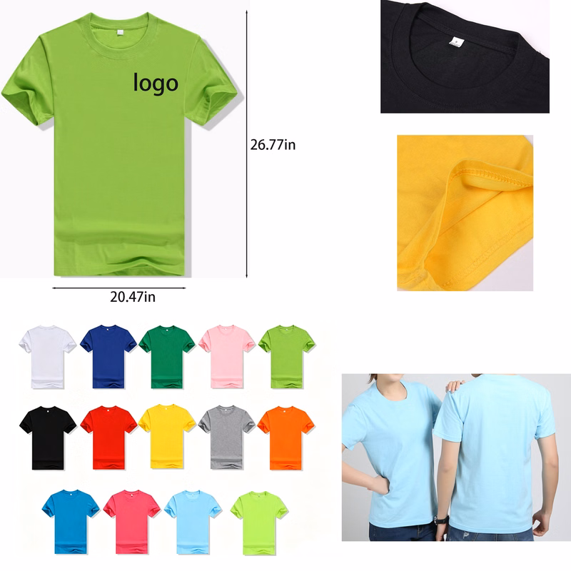 Custom Crew Neck Short Sleeve T-shirt for Advertising