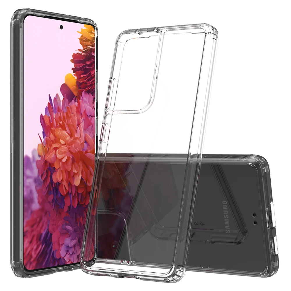 Samsung S21U Clear Hard Shell Case w/TPU Bumpers 1