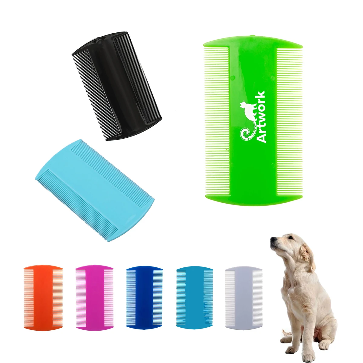 Double Row Dense Ruler Pet Comb 1