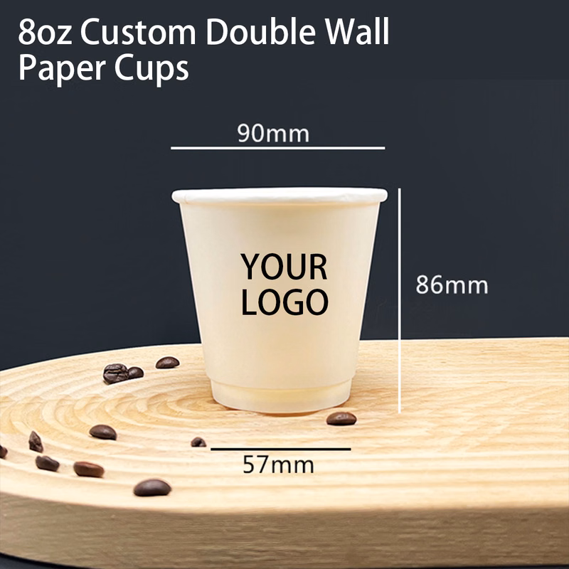 8oz Custom Double Wall Paper Cups