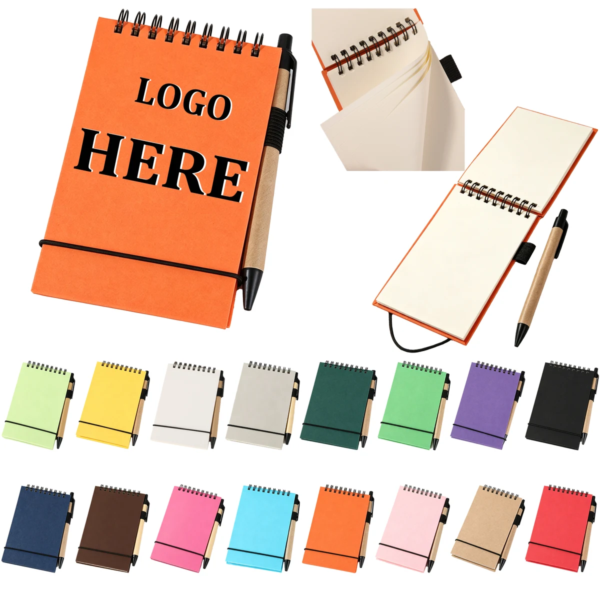 Mini Spiral Flip Up Notepad & Pen Set 1
