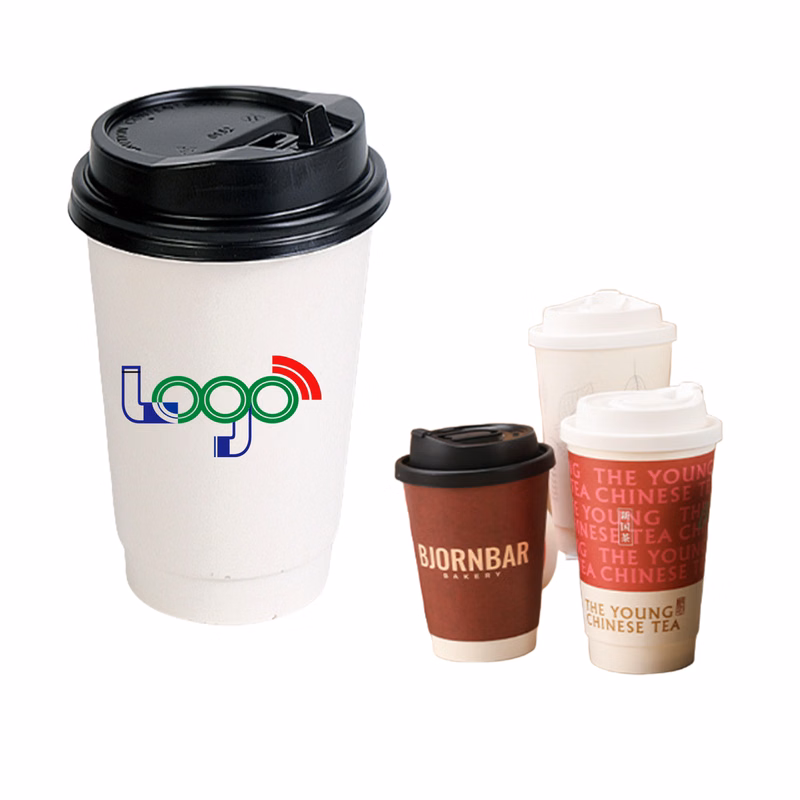16oz Paper Coffee Cups With Lid MOQ250