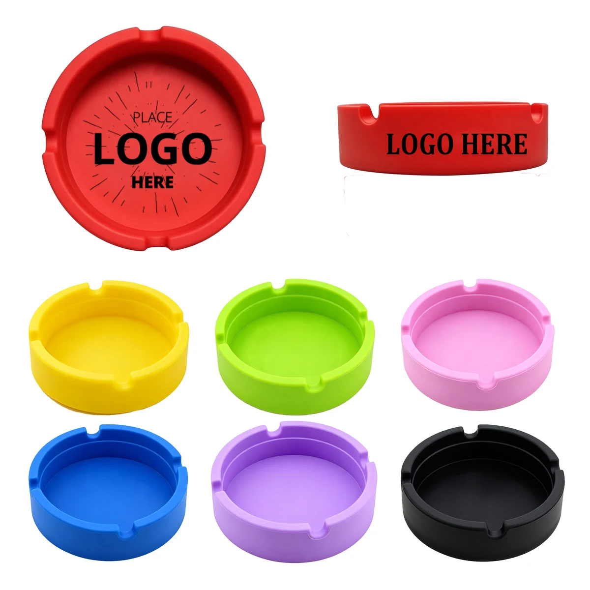 Flexible Silicone Round Ashtray Unbreakable Heat ResistantSmoking Accessories 1