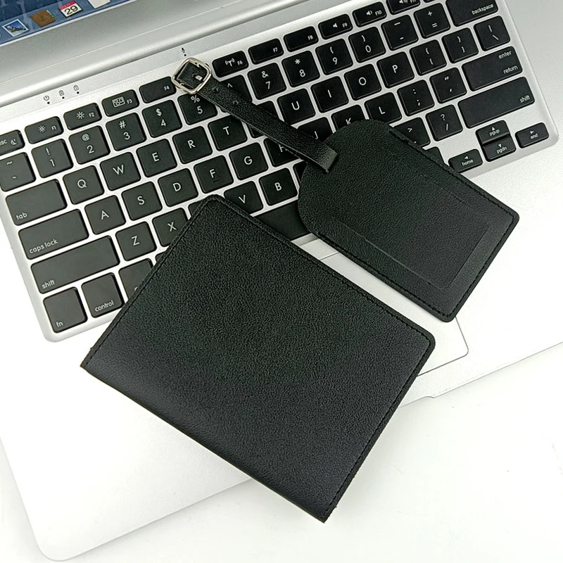 Custom Logo PU Leather Luggage Tag 1