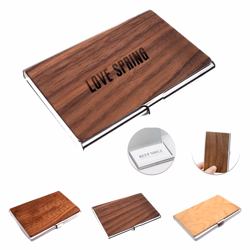 Metal/Wood Business Card Case
