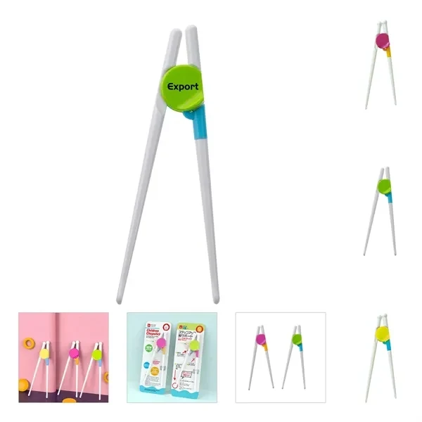 Custom Silicone Training Chopsticks with Ergonomic Grip — Family Meal Promo Gift 1
