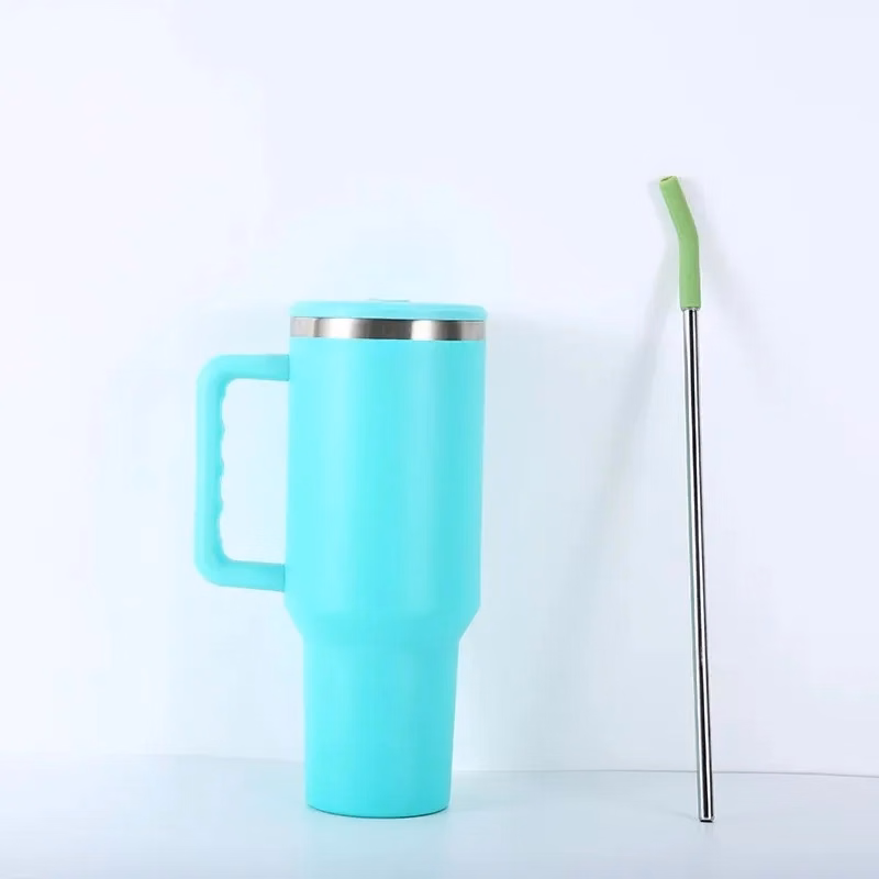 40 oz Tumbler with Handle and Straw Lid