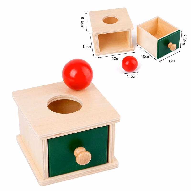 1 pc Object Permanence Box with Tray and Ball Educational Toy