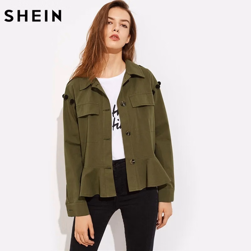 Green Jacquard Embroidered Pom Frill Jacket with Lapel