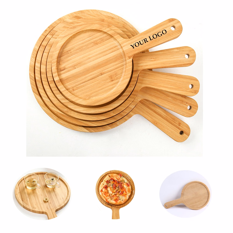 Wooden Pizza Cake Tray With Handle