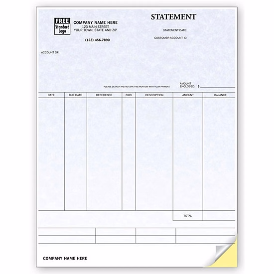 Parchment laser statement
