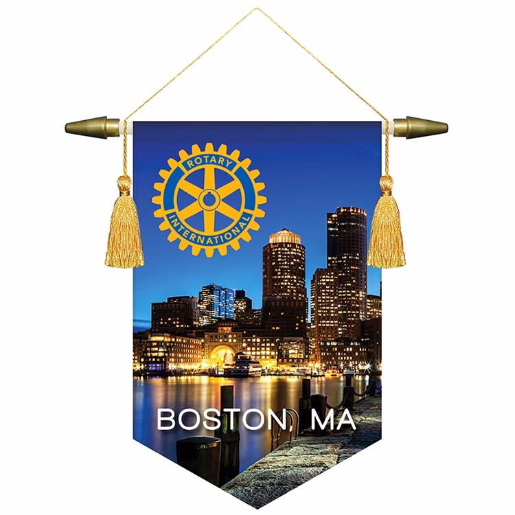 8" x 12" Podium Banner, V Cut/ No Fringe