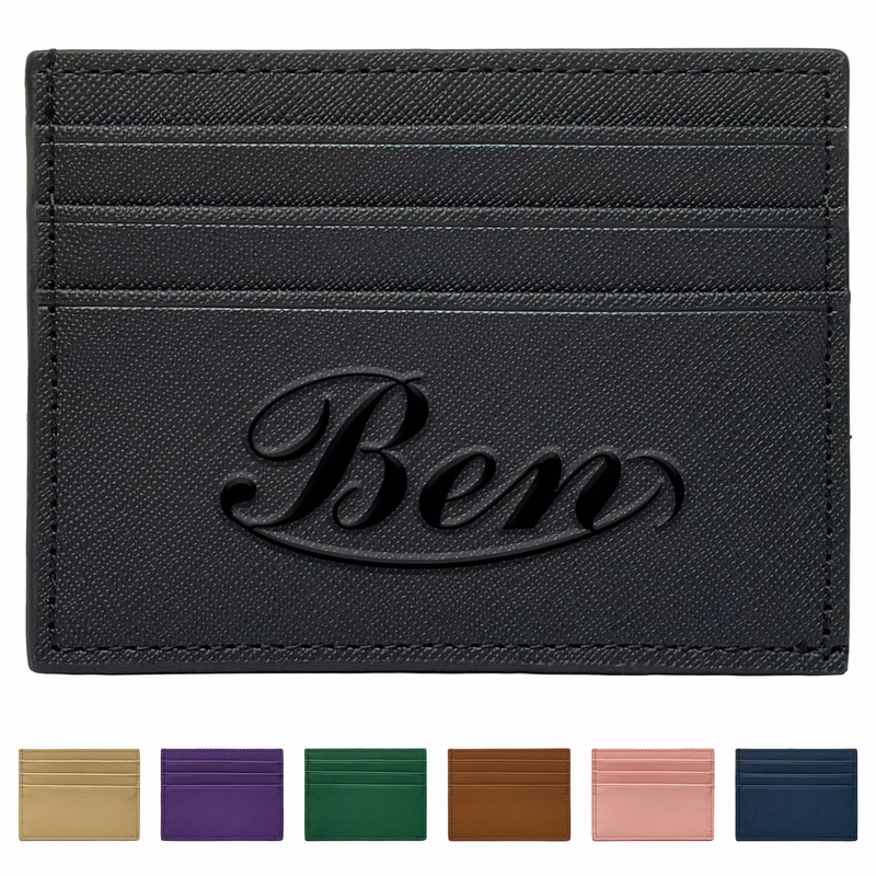 PU Leather Card Holder with Multiple Slots