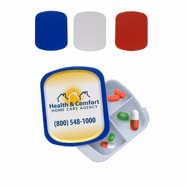 4 Compartment Pill Box - Full Color