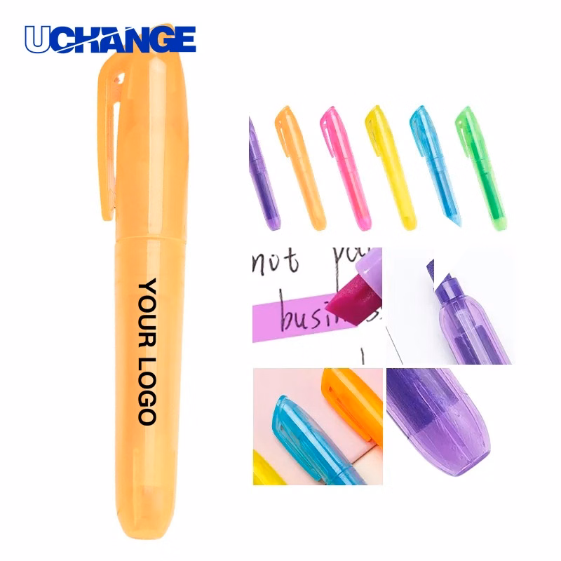 Wide Barrel Highlighter Pen Marker with Silkscreen Printing