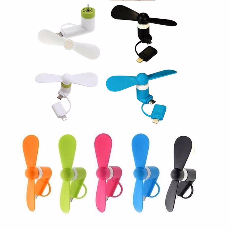 Mini Cell Phone Fan 2-in-1