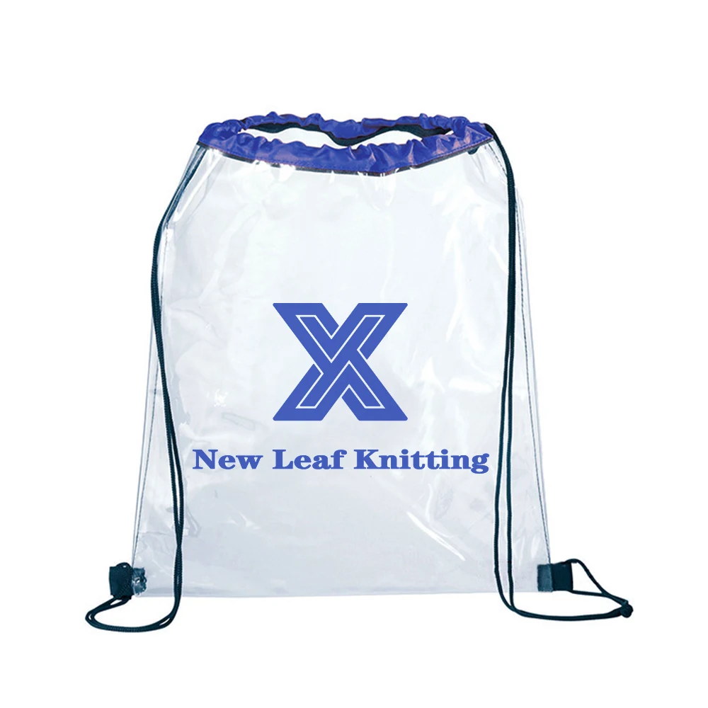 Clear PVC Drawstring Backpack (14"x17") 1