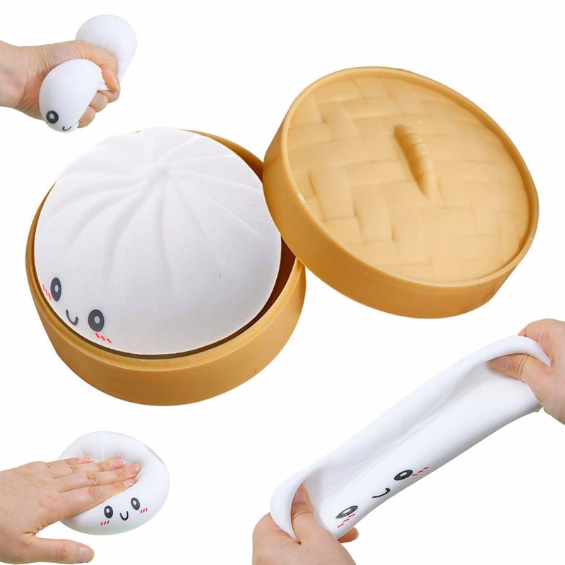 Soft Bun Stress Relieving Squeeze Toy