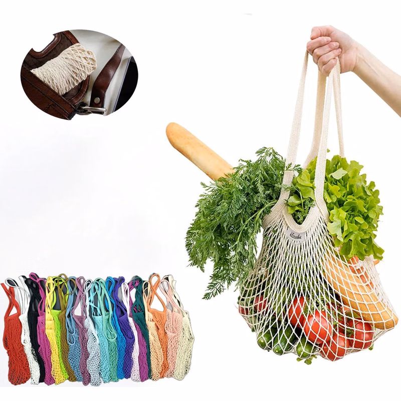Ecology Reusable Cotton Mesh Grocery Bags