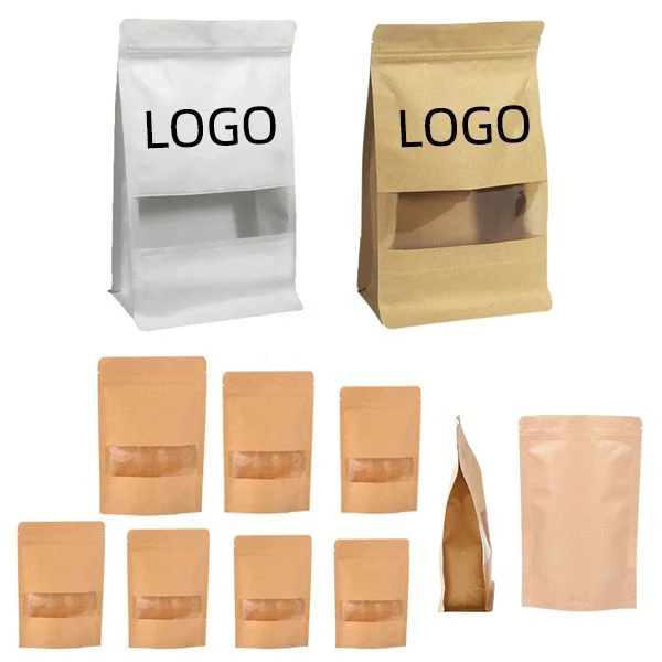 Kraft Paper Bag W/ Window(7 7/8" W x 11 13/16" H x 3 1/8" G) 1