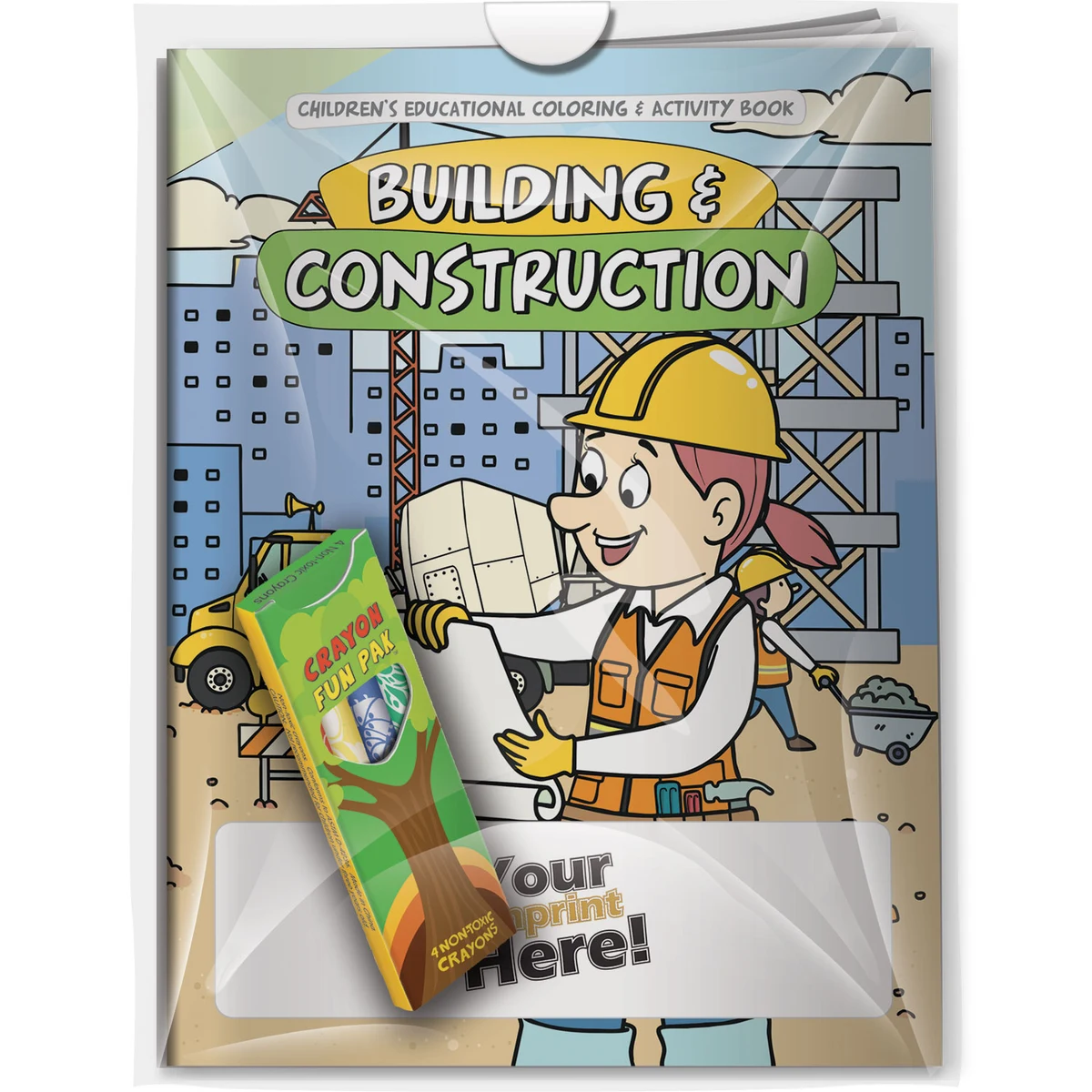 Combo Pack - CB1041 Coloring Book & 4-Pack of Crayons in a Poly Bag 1
