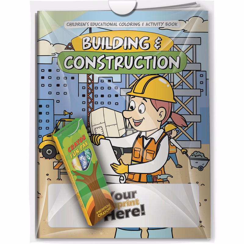 Combo Pack - CB1041 Coloring Book & 4-Pack of Crayons in a Poly Bag