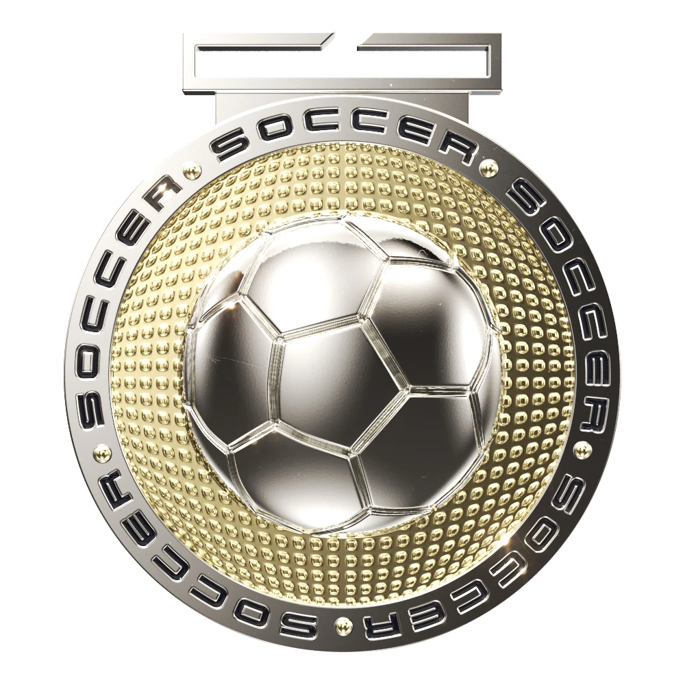 Soccer Dual Plated Medallion (3") 1