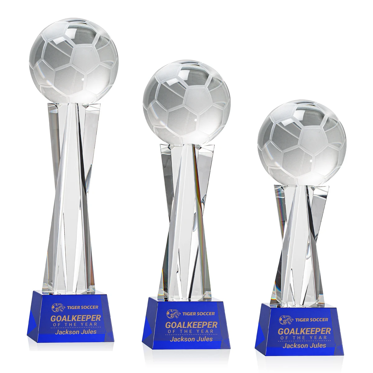 Soccer Ball Award on Grafton Base - Blue 1
